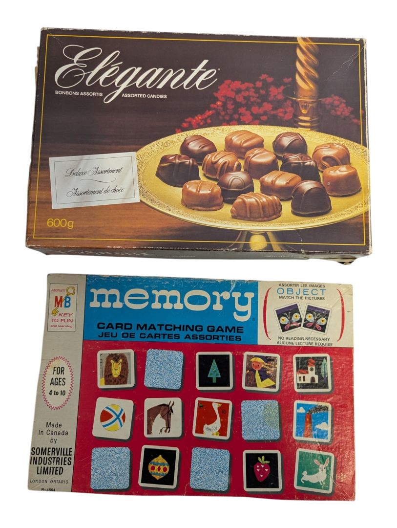 Vintage 1968 Milton Bradley Memory Card Matching Game