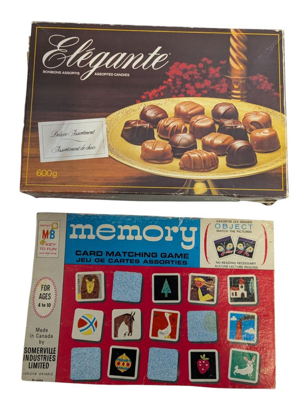 Vintage 1968 Milton Bradley Memory Card Matching Game