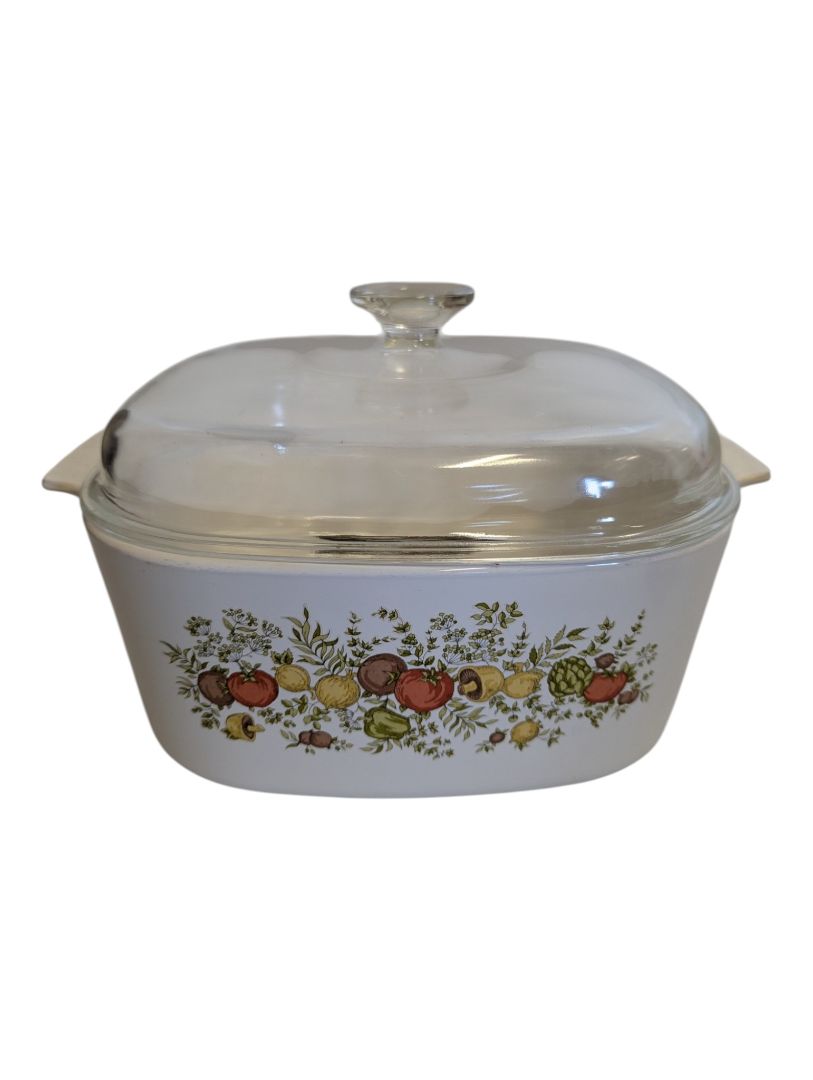 Vintage Pyrex Ware Covered Casserole Dish with Brochure