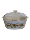 Vintage Pyrex Ware Covered Casserole Dish with Brochure