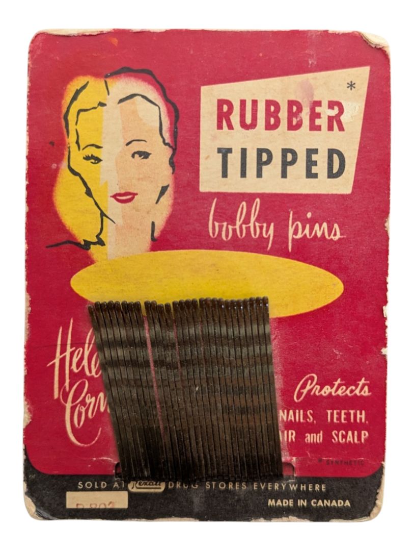 Vintage Rexall Rubber Tipped Bobby Pins
