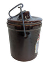 Vintage 1970s Brown Glazed Stoneware Cheese Crock / Preserve Pot