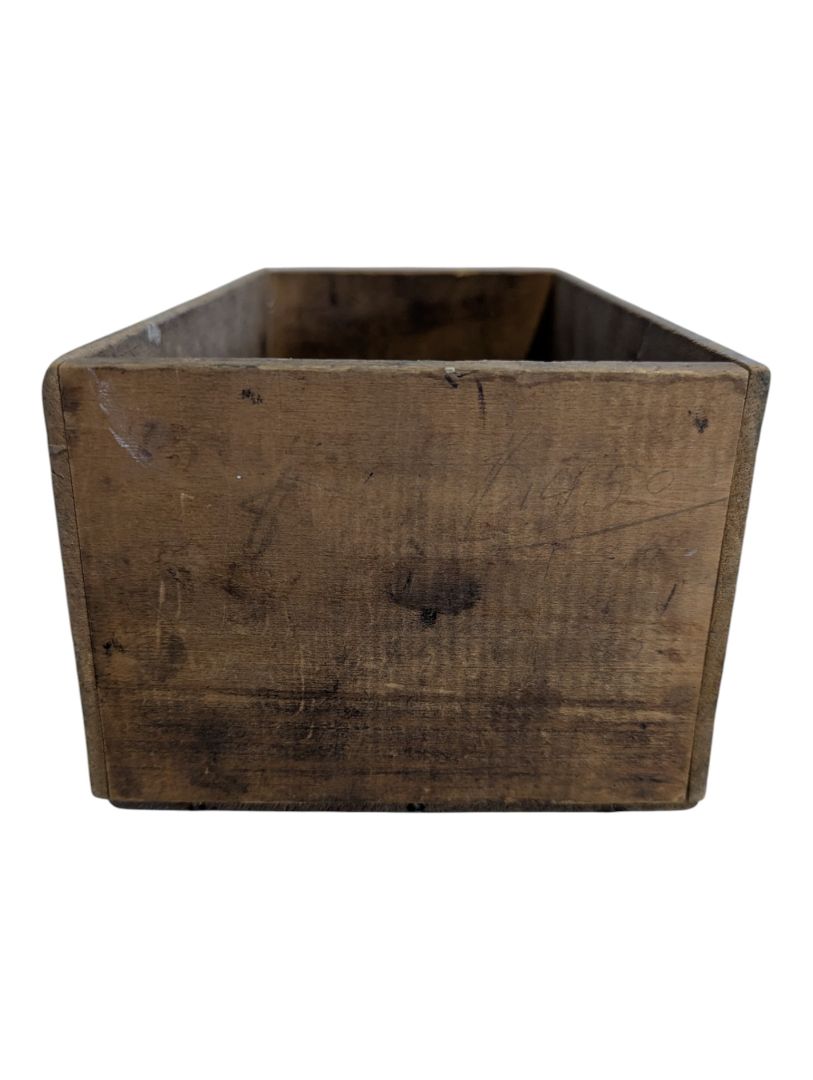Vintage Reckitt’s Bag Blue Wooden Advertising Crate