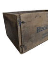 Vintage Reckitt’s Bag Blue Wooden Advertising Crate