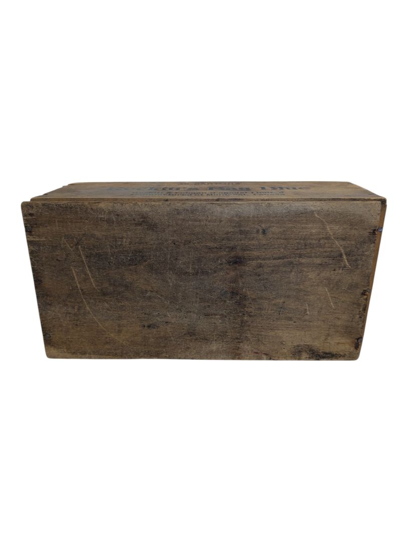 Vintage Reckitt’s Bag Blue Wooden Advertising Crate