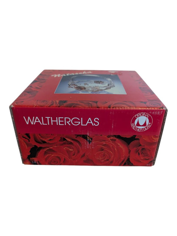 Waltherglas Natascha Satin Rose Glass Basket