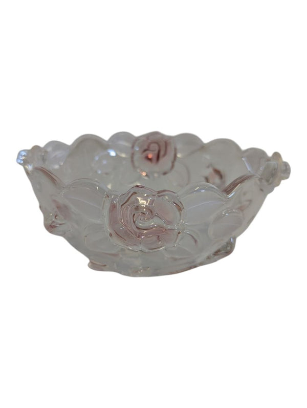 Waltherglas Natascha Satin Rose Glass Basket