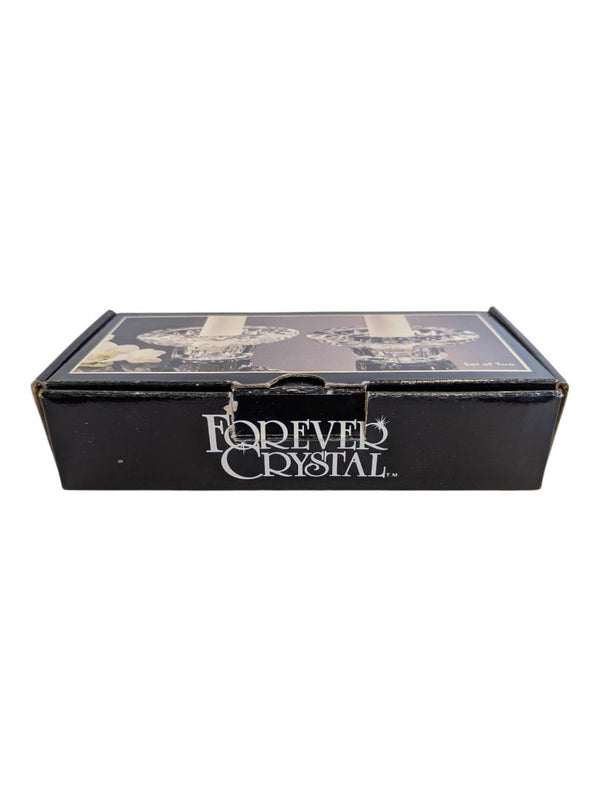 Forever Crystal Set of 2 Crystal Candle Holders
