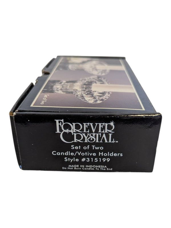 Forever Crystal Set of 2 Crystal Candle Holders