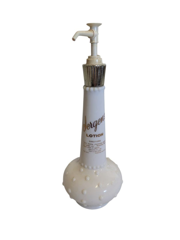 Vintage Jergens Lotion Milk Glass Pump Bottle