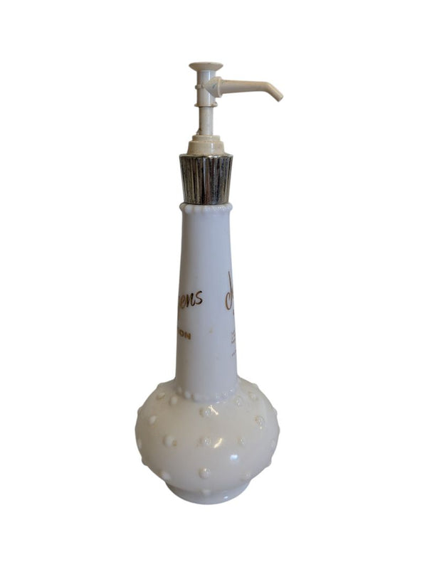 Vintage Jergens Lotion Milk Glass Pump Bottle