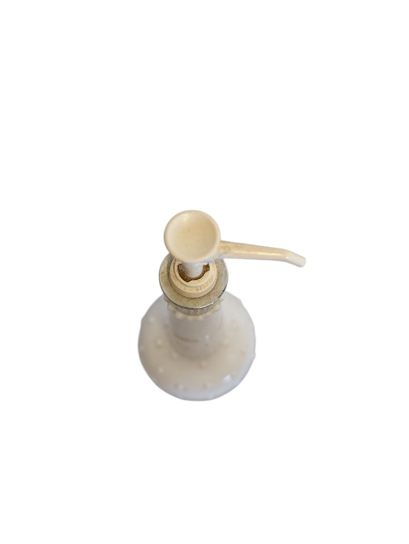Vintage Jergens Lotion Milk Glass Pump Bottle