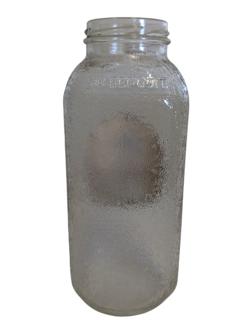 Vintage Daisy Fresh Passion Fruit Drink Glass Bottle