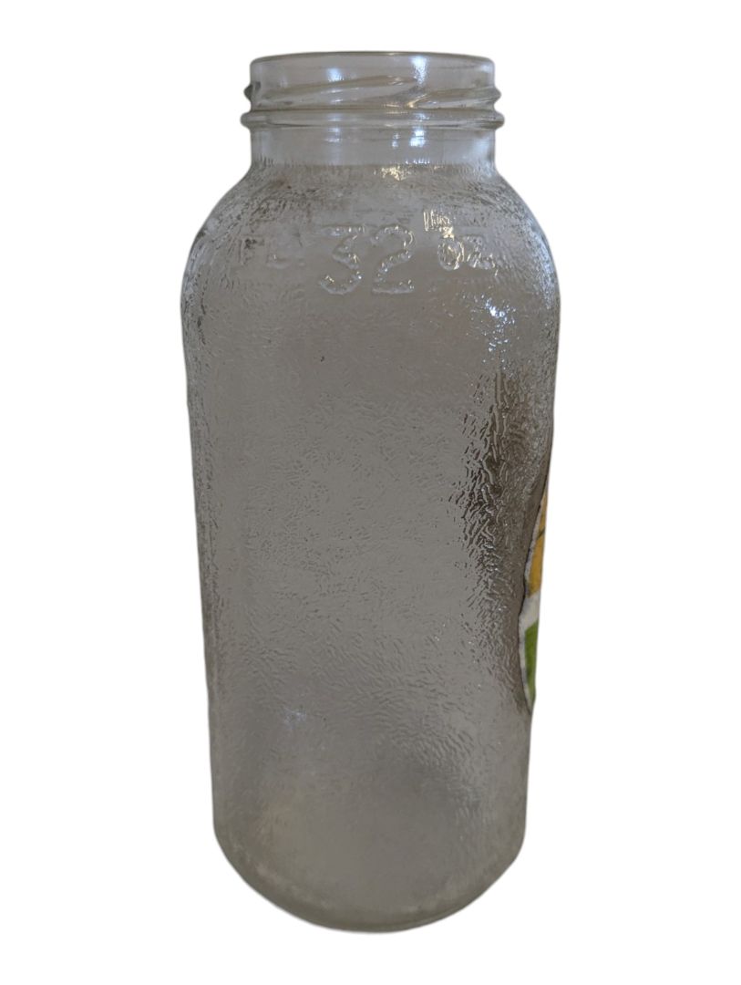 Vintage Daisy Fresh Passion Fruit Drink Glass Bottle