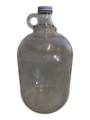 Vintage Clear Glass Jug Bottle with Handle & Cap