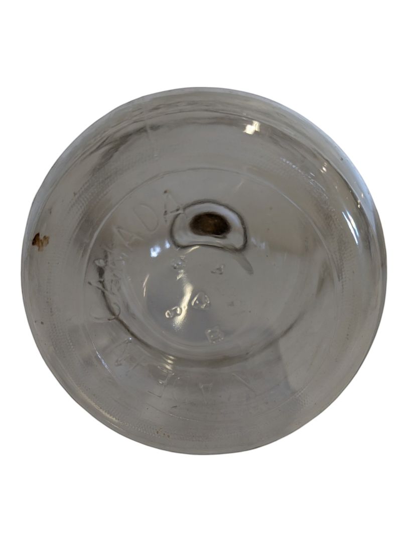 Vintage Clear Glass Jug Bottle with Handle & Cap
