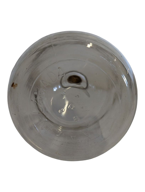 Vintage Clear Glass Jug Bottle with Handle & Cap