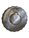 Vintage Embossed Rose Aluminum Serving Tray