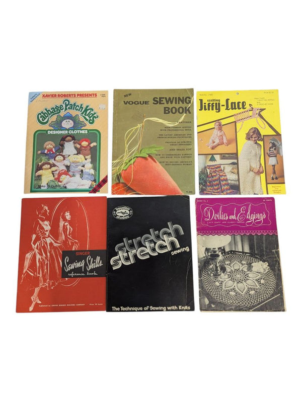 Lot of 6 Vintage Sewing & Craft Instruction Books