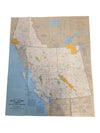 Collection of 6 Vintage National Geographic Maps – Canada, World & Rockies