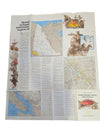 Collection of 6 Vintage National Geographic Maps – Canada, World & Rockies