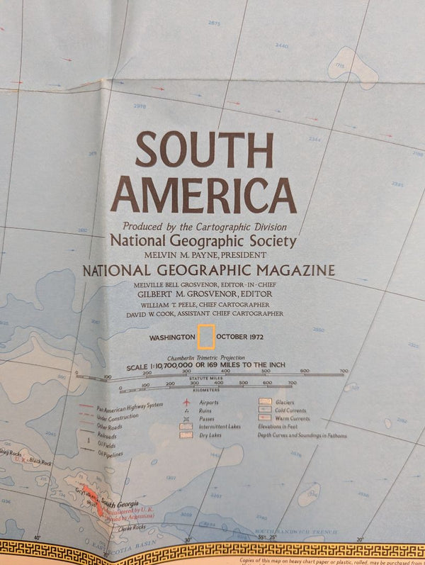 Collection of 7 Vintage National Geographic Fold-Out Maps