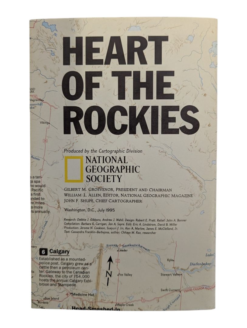 Collection of 6 Vintage National Geographic Maps – Canada, World & Rockies
