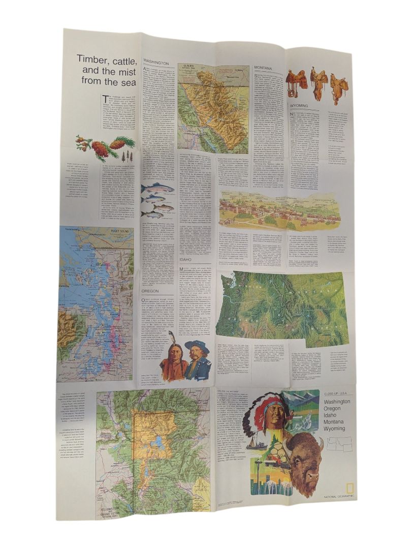 Vintage National Geographic & Travel Map Collection - USA