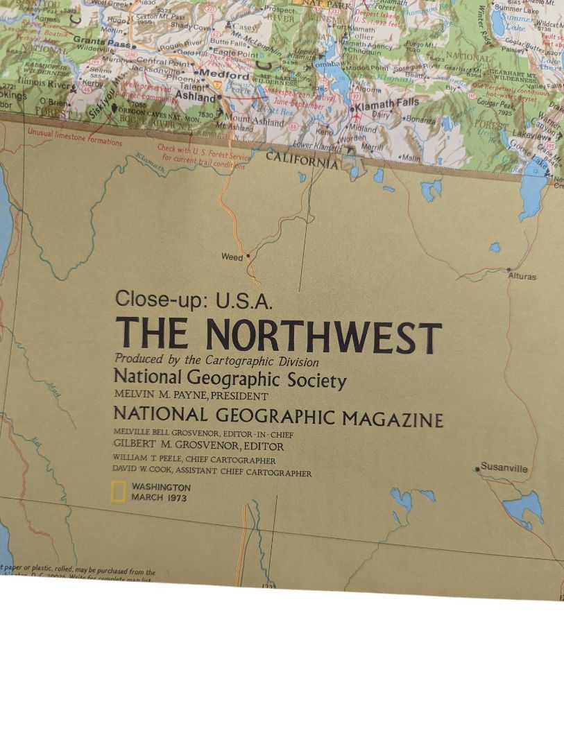 Vintage National Geographic & Travel Map Collection - USA