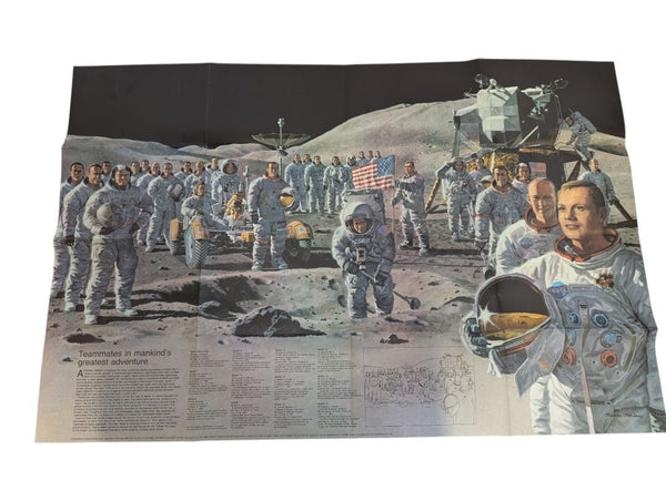 Vintage National Geographic Space Poster Set – Apollo & Mars