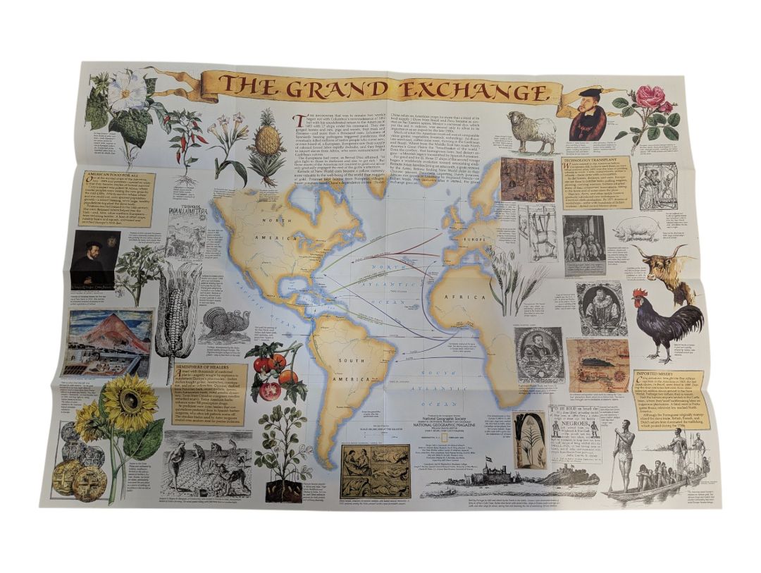 Collection of 7 Vintage National Geographic Fold-Out Maps