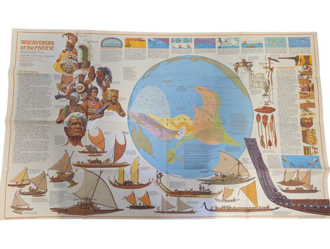 Collection of 6 Vintage National Geographic Maps & Educational Supplements