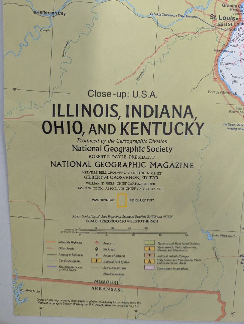 Vintage National Geographic & Travel Map Collection - USA
