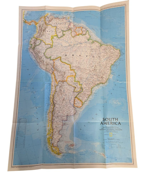 Collection of 7 Vintage National Geographic Fold-Out Maps