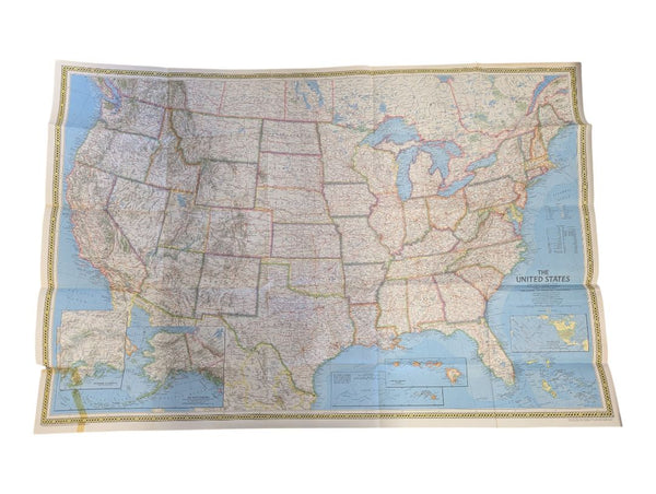Vintage National Geographic & Travel Map Collection - USA