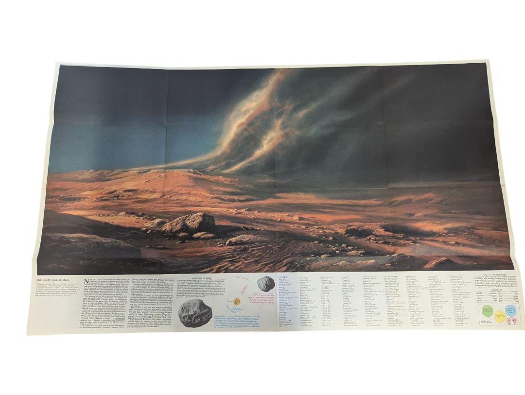 Vintage National Geographic Space Poster Set – Apollo & Mars