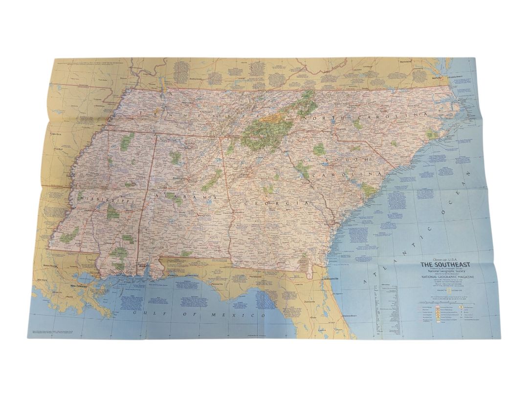 Vintage National Geographic & Travel Map Collection - USA
