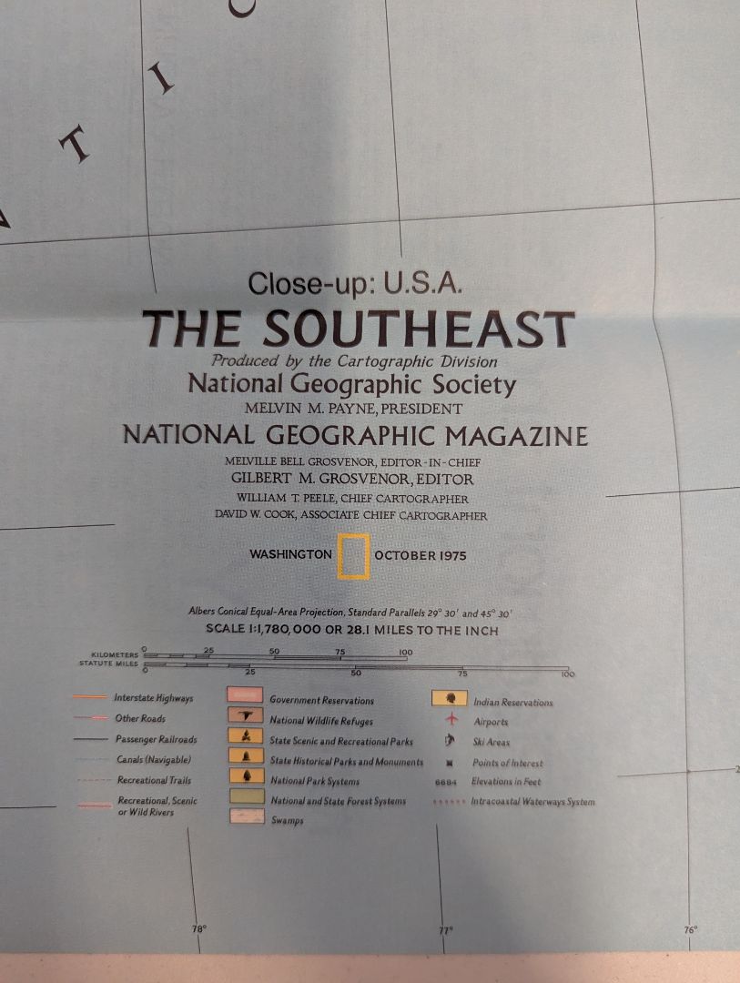Vintage National Geographic & Travel Map Collection - USA