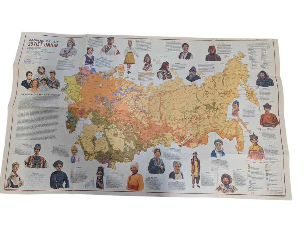 Collection of 6 Vintage National Geographic Maps & Educational Supplements