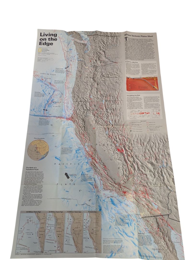 Collection of 6 Vintage National Geographic Maps & Educational Supplements