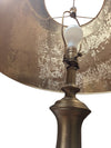 Vintage Brass-Tone Table Lamp with Cream Shade