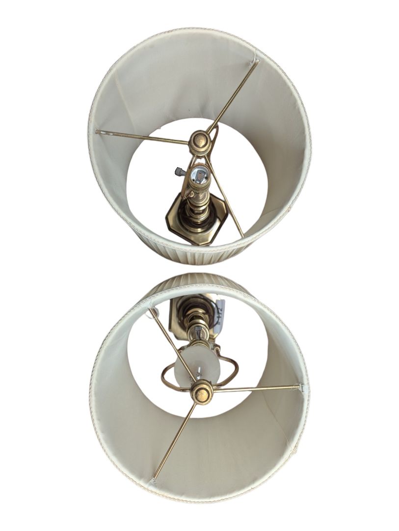 Pair of Vintage Stiffel Brass-Tone Table Lamps