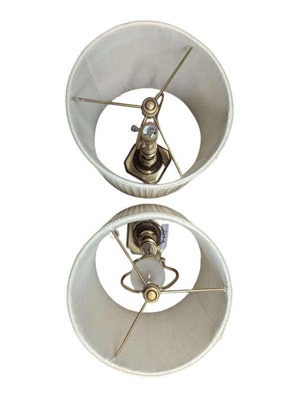 Pair of Vintage Stiffel Brass-Tone Table Lamps