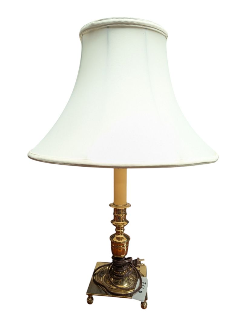 Kaiser Kuhn Lighting Brass Table Lamp with Shade