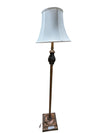 Traditional Bronze-Tone Floor Lamp with Carved Accent