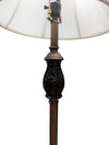 Traditional Bronze-Tone Floor Lamp with Carved Accent