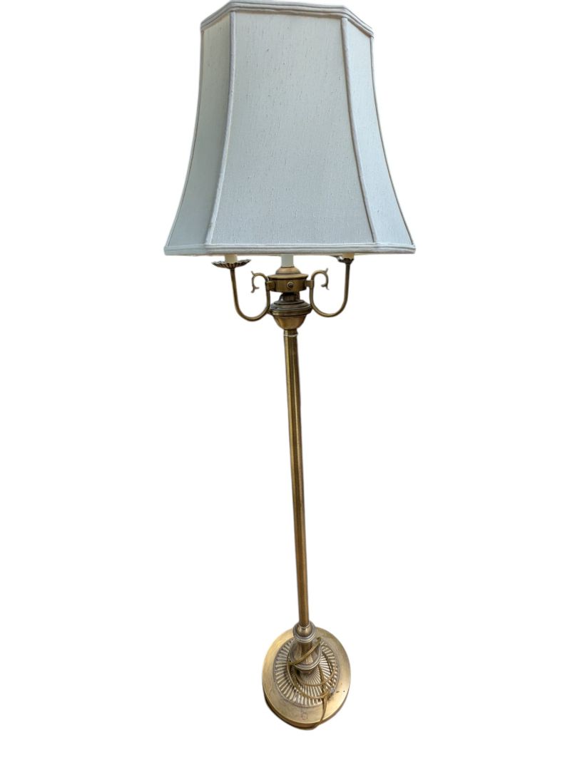 Traditional Brass-Tone Four-Light Floor Lamp