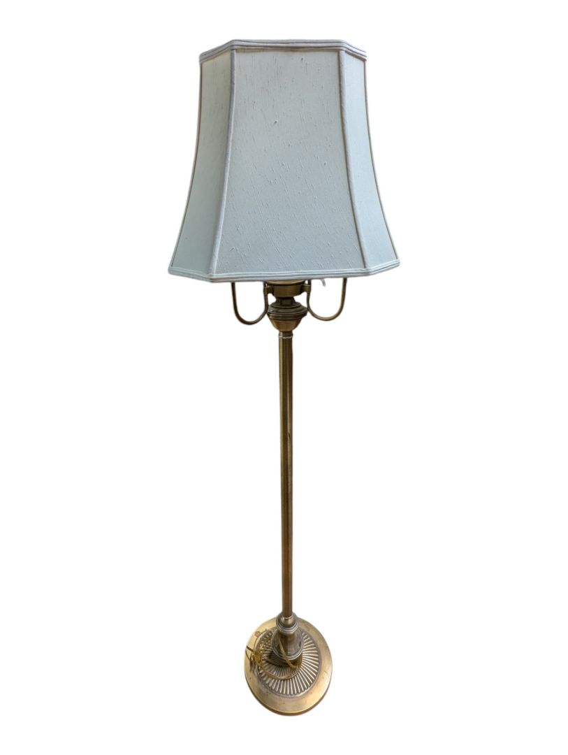 Traditional Brass-Tone Four-Light Floor Lamp