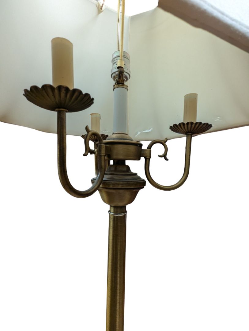 Traditional Brass-Tone Four-Light Floor Lamp
