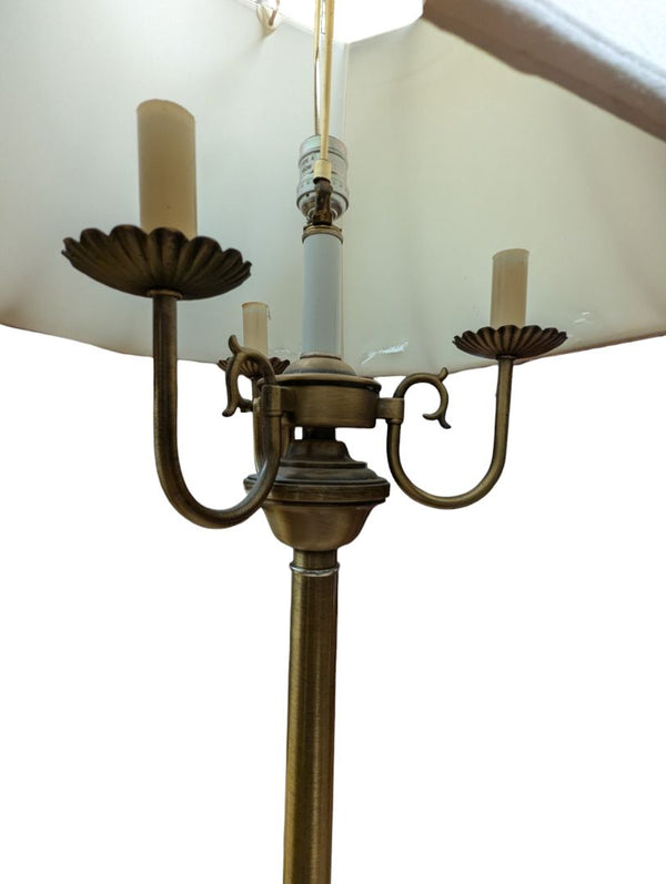 Traditional Brass-Tone Four-Light Floor Lamp